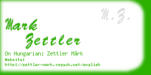 mark zettler business card